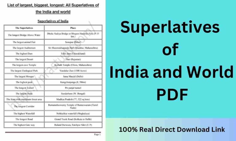 Superlatives of India and World