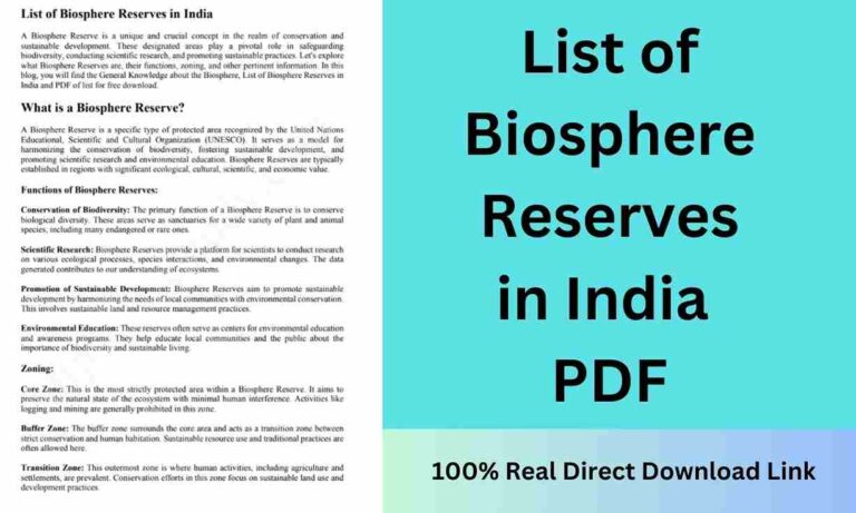 List of Biosphere Reserves in India